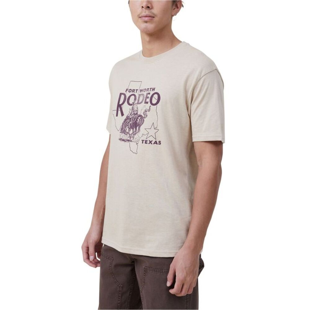 Cotton On Mens Fort Worth Rodeo Basic T-Shirt, NWT